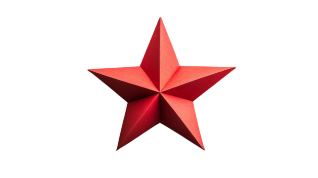 3d star on transparent background