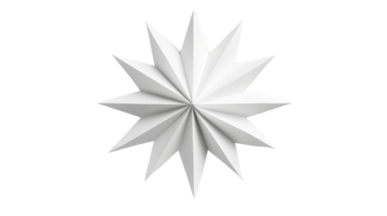 3d star on transparent background