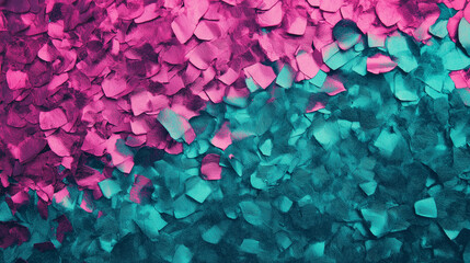 Obraz premium Holographic Metallic Texture with reflections in neon pink and teal