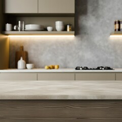 Kitchen table. Kitchen background.