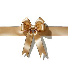 Fototapeta premium Gold ribbon with bow PNG file