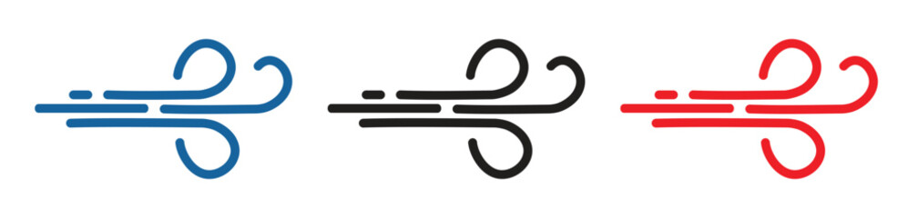 Wind icon vector icon set