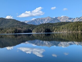 Panorama am Eibsee in Bayern