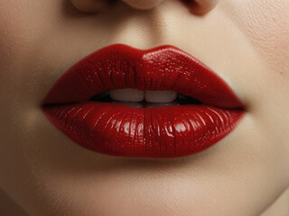 Fototapeta premium Red lipstick mark kiss isolated on transparent white background, png Lipstick kiss mark