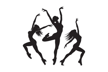 Dancer Silhouette vector illustration, Dancer Silhouette 