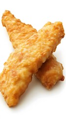 Food, Cod Fish Cake, Realistic Photo, White Background, Wallpaper, Smartphone Cover and Screen, PC, Laptop, 9:16 and 16:9 Format