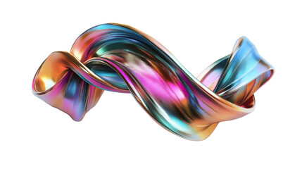 abstract shining metal sphere on transparent background