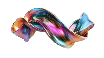 abstract shining metal sphere on transparent background