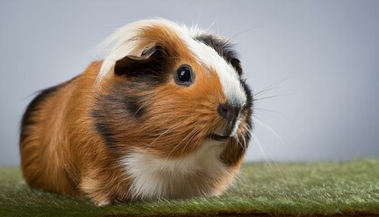 cute guinea pig looking forward