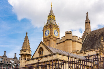 Fototapeta premium Big Ben and towers of Houses of parliament, London, Uk