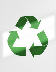 recycle symbol on green background