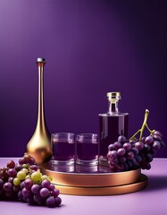 Purple drink and grapes