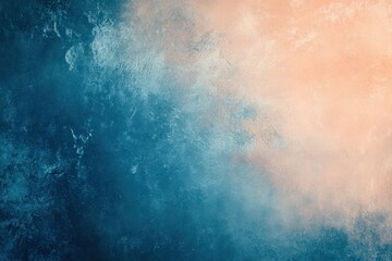 Obraz premium Gradient from steel blue to peach blush, evoking a crisp and fresh early morning inspired background.