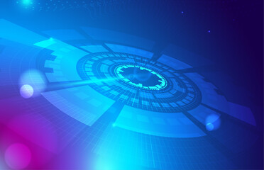 Abstract Wallpaper with a circular modern shape. Tomorrow technology.