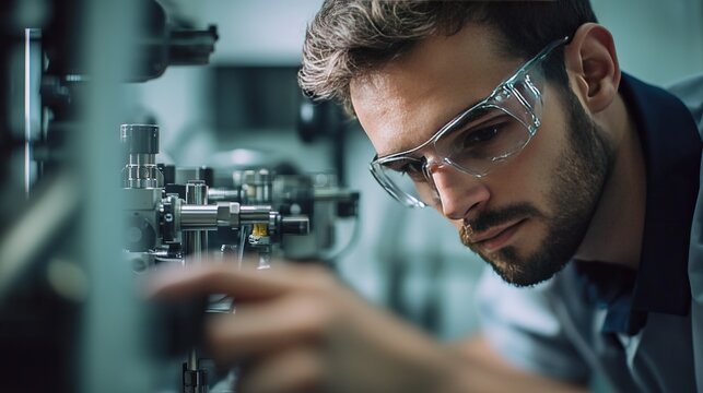 An engineer calibrating a machine in an automated system, ensuring precision and efficiency in operations.