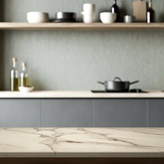 Kitchen table. Kitchen background