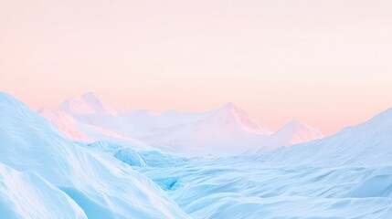 A cool gradient from glacier blue to pale rose pink, evoking a fresh, serene vibe for a travel website.