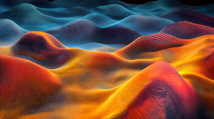 A magnified view of graphene layers, highlighting their hexagonal form and ultra-thin structure in a vibrant color palette. Vibrant. Illustration