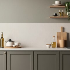 Kitchen table. Kitchen background