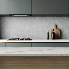 Kitchen table. Kitchen background