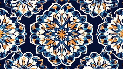 A seamless original pattern in authentic Arabian style Vector illustration