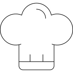 Cook hat single vector icon