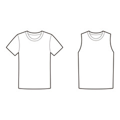 T-shirt and Tank Top Mockup - Front View
