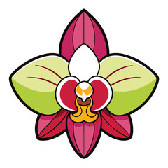 Orchid flower vector illustration design