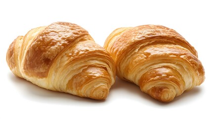 Food, Croissant, Photo Realistic, White Background, Wallpaper, Cover and Screen for Smartphone, PC, Laptop, 9:16 and 16:9 Format