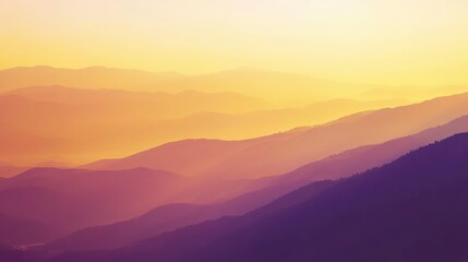 Fototapeta premium Gradient from warm gold to soft lavender, creating a luxurious, dawn-inspired look for travel websites.