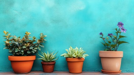 Fototapeta premium Gradient from warm terracotta to cool periwinkle, adding an earthy yet refreshing feel with contrasting tones.