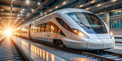 The high-speed train is designed according to the standards of modern technologies