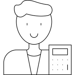 Accountant single vector icon