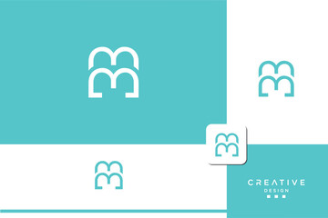 BM, MB, B, M, Abstract Letters Logo Monogram