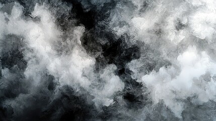 Obraz premium Stunning Abstract Background of Swirling Smoke and Clouds in Shades of Black, White, and Gray Creating a Dramatic and Mysterious Atmosphere