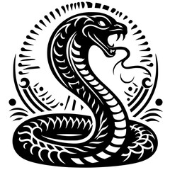 Fototapeta premium Silhouette of king cobra