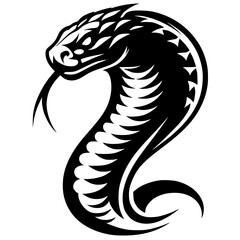 Silhouette of king cobra