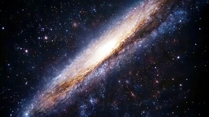 Fototapeta premium Stunning Spiral Galaxy in Deep Space with Swirling Stars and Cosmic Dust Captured in Vibrant Colors and Brilliant Detail for Astronomy Enthusiasts and Science Illustrations