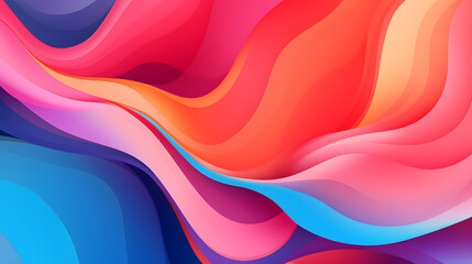 Fototapeta premium Sleek 2D Abstract Wallpaper with Crisp Solid Background