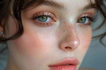 Obraz premium Beauty Skin Woman with Natural Makeup for a Fresh and Clean Look