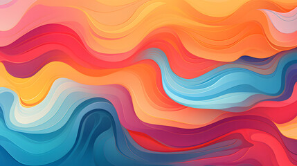 Obraz premium Colorful 2D Abstract Wallpaper with Minimalist Solid Background
