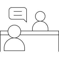 Interview single vector icon