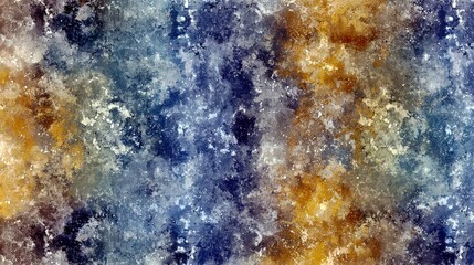 Fototapeta premium Abstract Colorful Texture with Blue, Brown, and Gold Tones Ideal for Backgrounds, Printed Materials, and Digital Designs Featuring a Subtle Watercolor Effect
