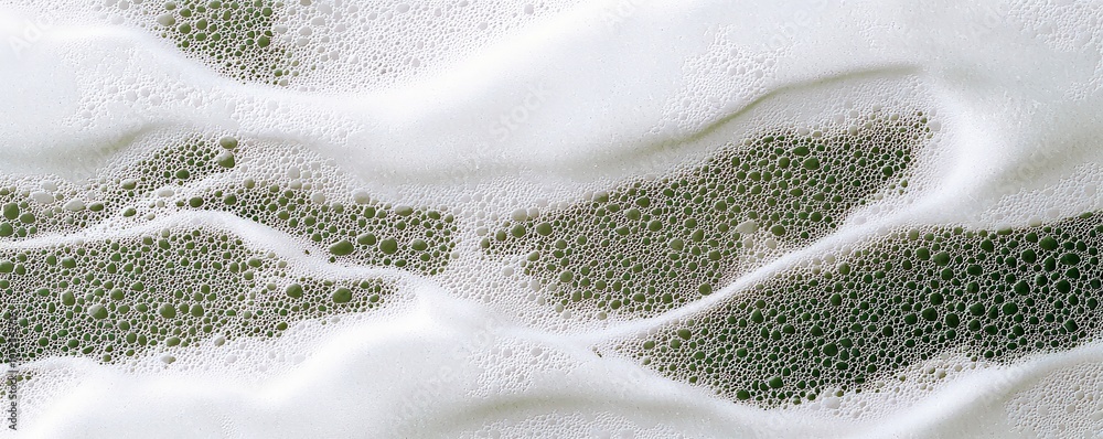 Poster abstract foam texture with varying patterns and deep green hues creating natural movement and flow i