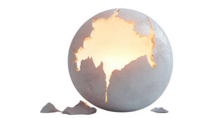 colorful ball sphere on a transparent background