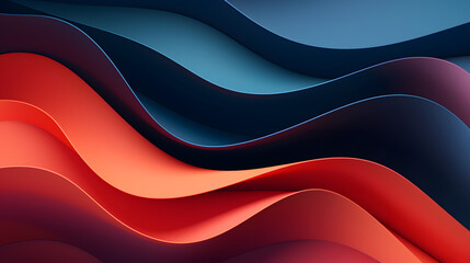 Minimalist 2D Abstract Design with Solid Color Background