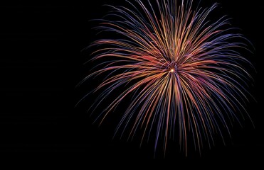 Colorful fireworks display illuminating the night sky with dazzling bursts of light