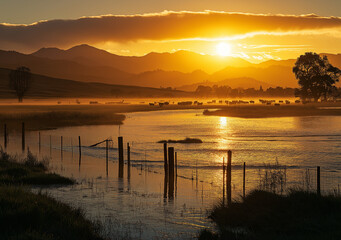 The Aftermath of Floods: Streets and Homes Covered by Relentless Waters
