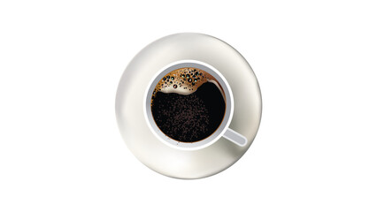 Top view Cup of Coffee on the table