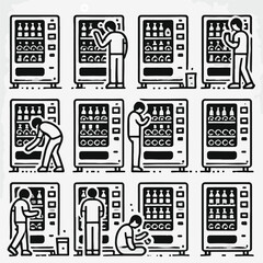 vending machines with drinks and food